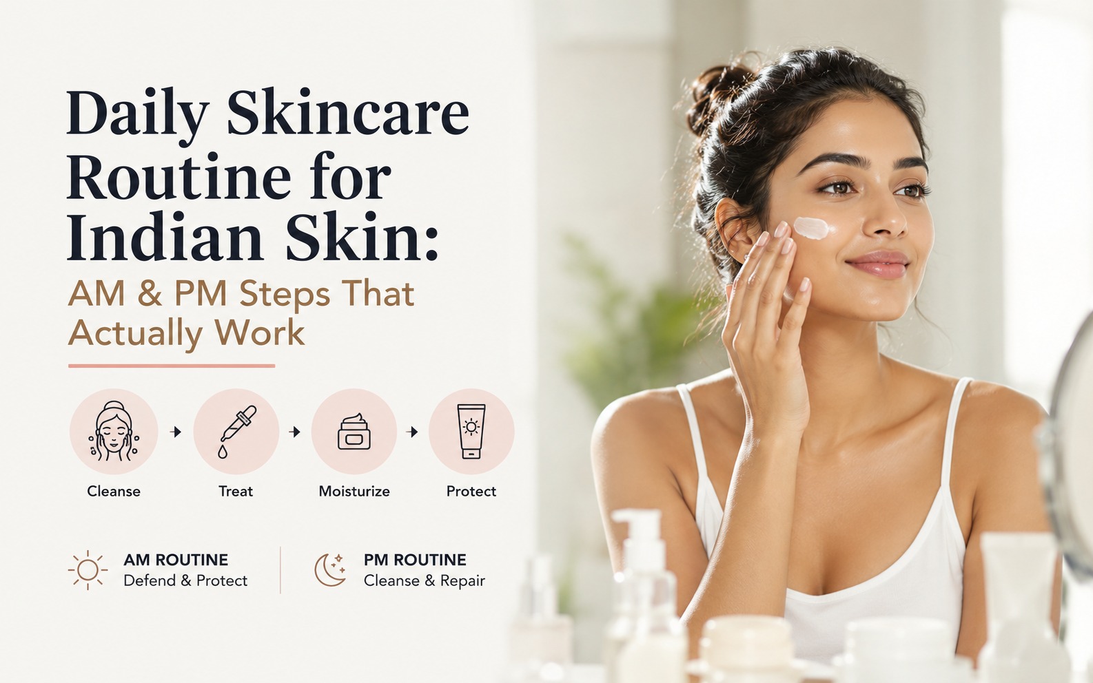 Daily Skincare Routine for Indian Skin: AM & PM Steps That Actually Work